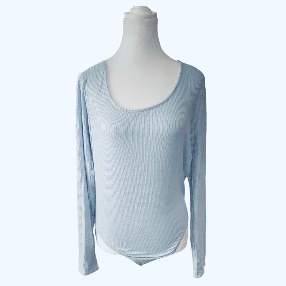 144 BABY BLUE BODY SUIT WITH‎ SEXY BACK, LG
